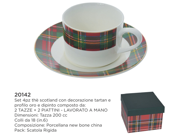 *TAZZA THE 2 PZ C/PIATTO SCOTLAND    20142