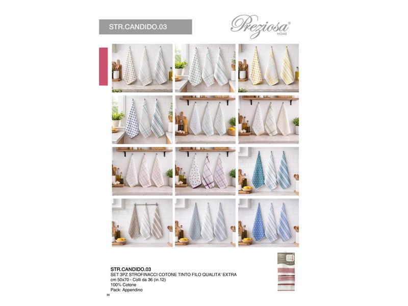 *STROFINACCI COTONE 3PZ CM.50X70CANDIDO.03