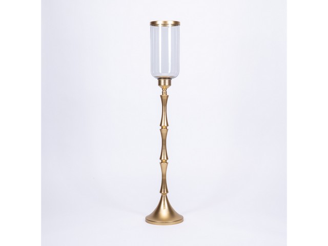 PORTACANDELA B/ALTA 15X15X78CM ORO