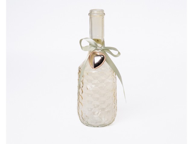 PORTACANDELA BOTTIGLIA AMBRA 8X23CM