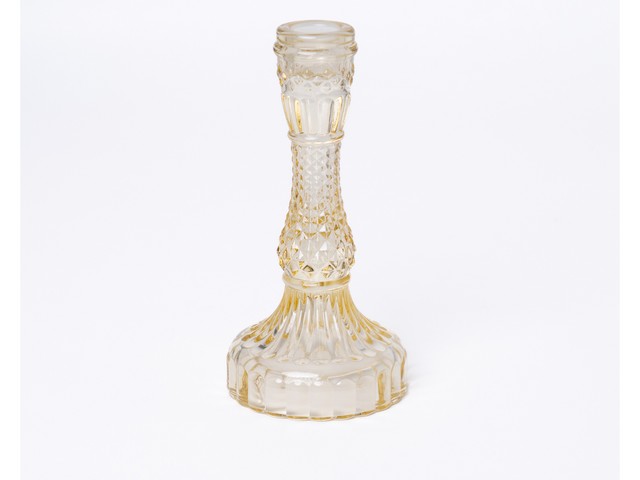 PORTACANDELA KRISTAL AMBRA 9x16CM