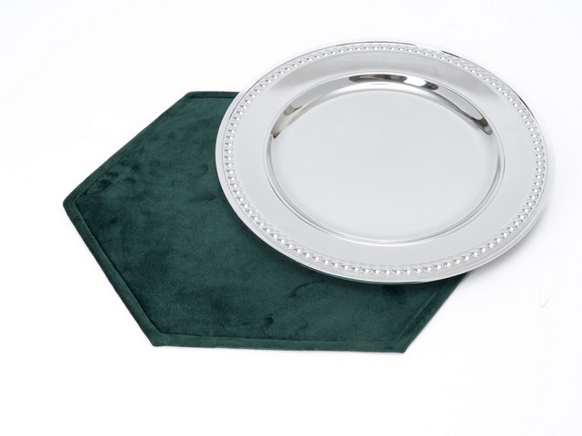 TOVAGLIETTA VELLUTO VERDE 46X34CM  10010066