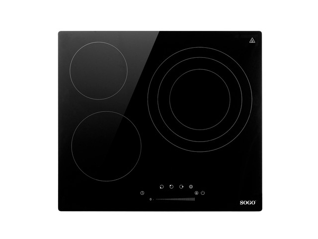 PIANO COTTURA VETROCERAMICA 3 FUOCHI 5700W BIH-SS-24010