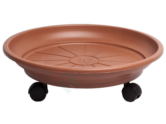 SOTTOVASO TONDO CM.40 C/RUOTE VECA  COTTO