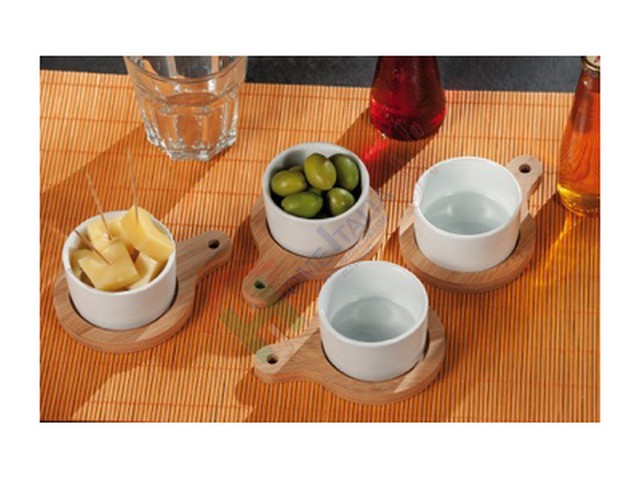 S/4 CIOT PORC+VASSOI BAMB CM12,5