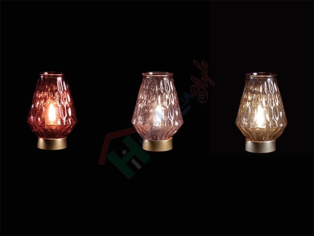 LANTERNA VETRO+LED D12XH17 70271