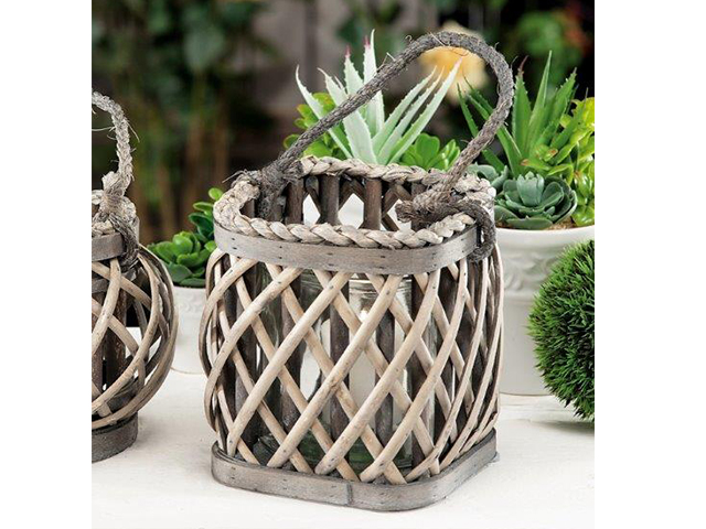 LANTERNA PORTACANDELA 28975    15X15XH18 SHABBY CHIC AD TREND