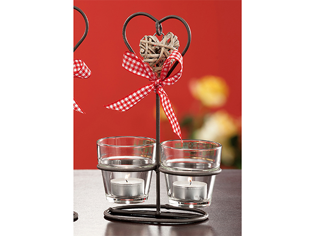 CANDLE HOLDER IRONS 14X9XH24 33900 SHABBY CHIC TO TREND