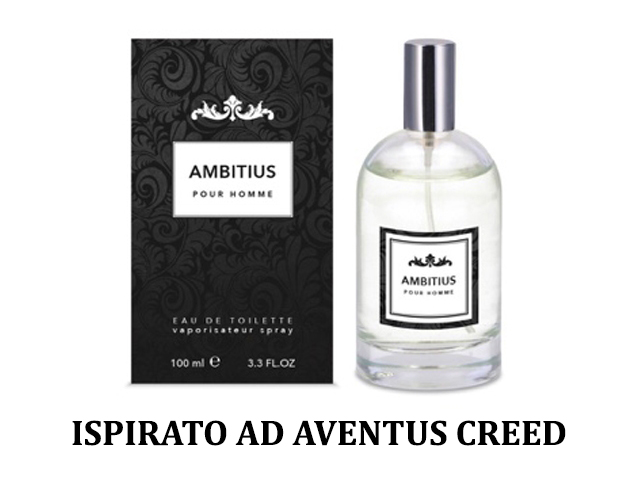 EAU DE TOILETTE UOMO 100ML AMBITIUS80103 ISPIRATO A AVENTUS CREE