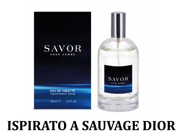 EAU DE TOILETTE UOMO 100ML SAVOR80107 ISPIRATO A SAUVAGE DIOR