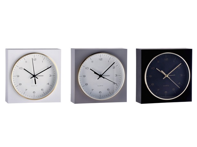 OROLOGIO SVEGLIA PLASTICA/ALLUMINIO  3 COLORI DIAMETRO CM.16,5