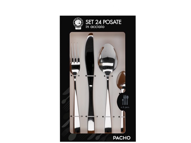 S/24 POSATE ACCIAIO PACHO ARGENTO 115937