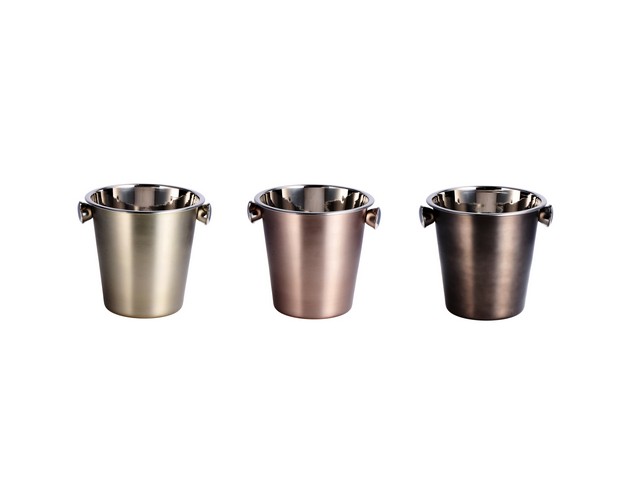 SECCHIELLO PORTABOTTIGLIA ACCIAIO   3 COLORI D.22XH21 117729