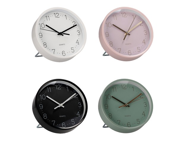 OROLOGIO PLASTICA E METALLO 4 COLORI DIAMETRO CM.16 72306