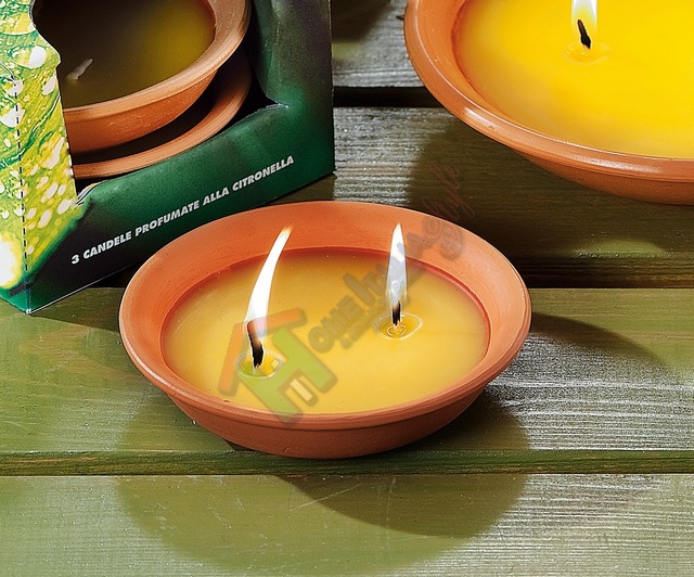 CANDLE LEMONGRASS 3Pcs POTTERY D.12XH3 97585