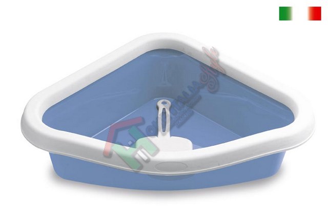 TOILETTE SPRINT CORNER AZZURRO/BIANCO 40X56X14H