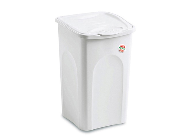 PRIMAVERA CHIUSO 50LT BIANCO PORTABIANCHERIA CM.37X37XH56