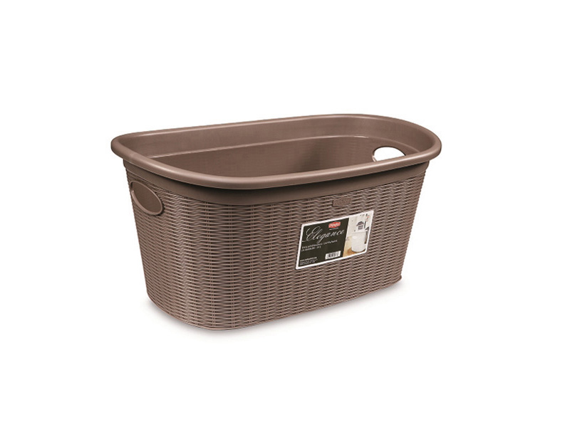 CESTA PORTABIANCHERIA ELEGANCE TORTORA CM.58X38XH28