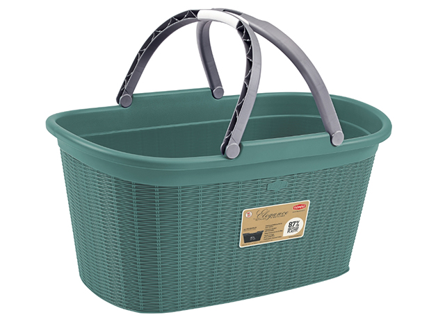CESTA PORTABIANCHERIA C/MAN.ELEGANCE FOREST GREEN RECYCLED