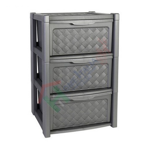 ARIANNA CASSETTIERA 4 CASS.GRAFITE  39 x 39 x h 82,5 cm