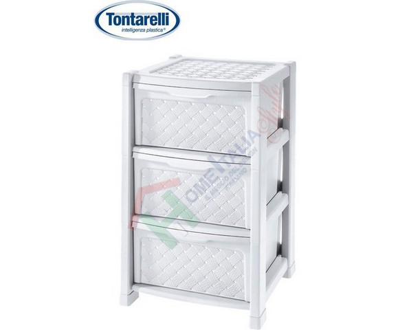 ARIANNA CASSETTIERA 3 CASS.BIANCO   CM.39X39H62