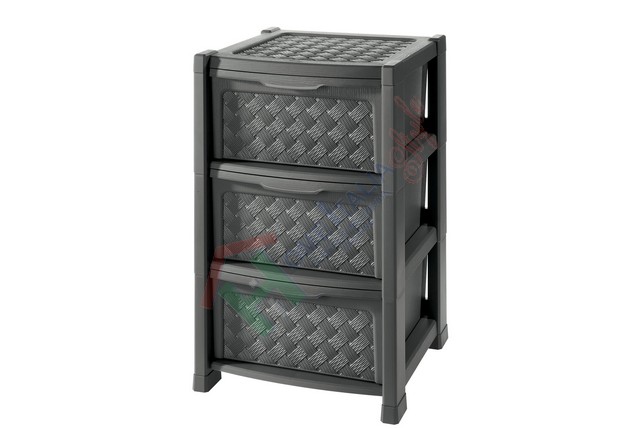 ARIANNA CASSETTIERA 3 CASS.GRAFITE  CM.39X36XH62