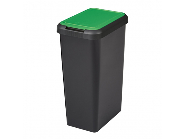 PATTUMIERA 45L TOUCH & LIFT NERO/VERDE CM.29X39XH60