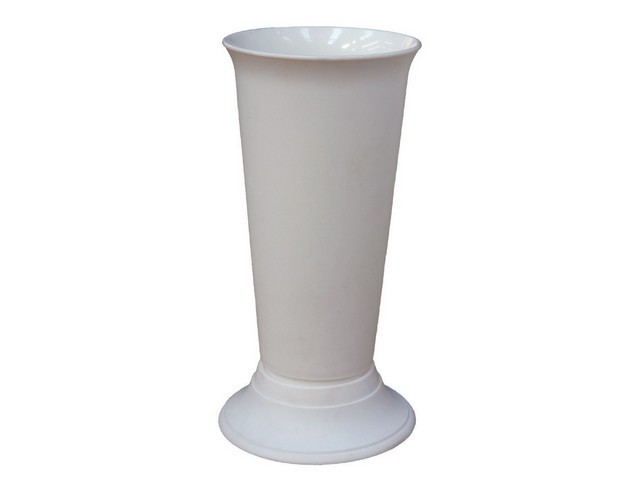 *VASO CIMITERO BIANCO D.17XH36 1073/17