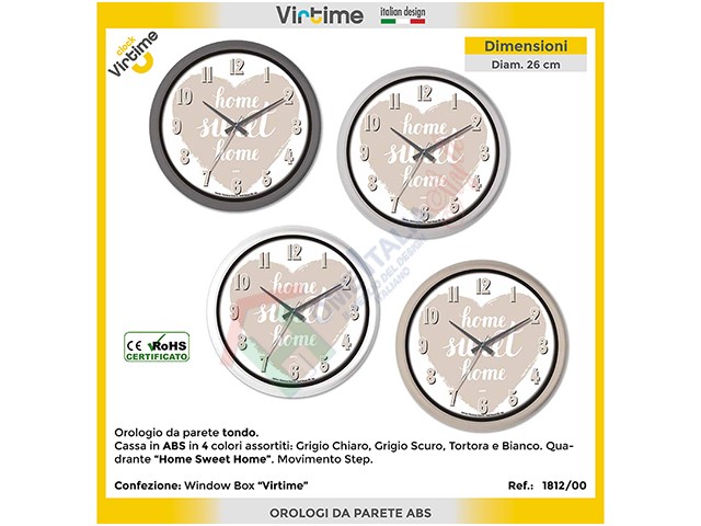 OROLOGIO TONDO D.26 HOME SWEET HOME 1812/00