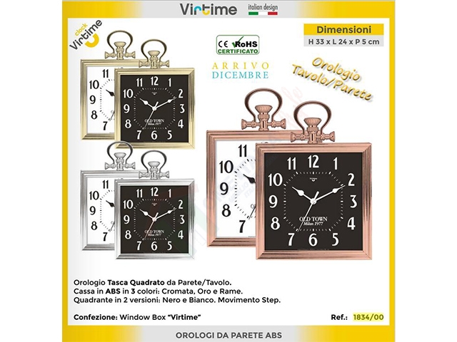 OROLOGIO MOD.TASCA QUADRATO 1834/00