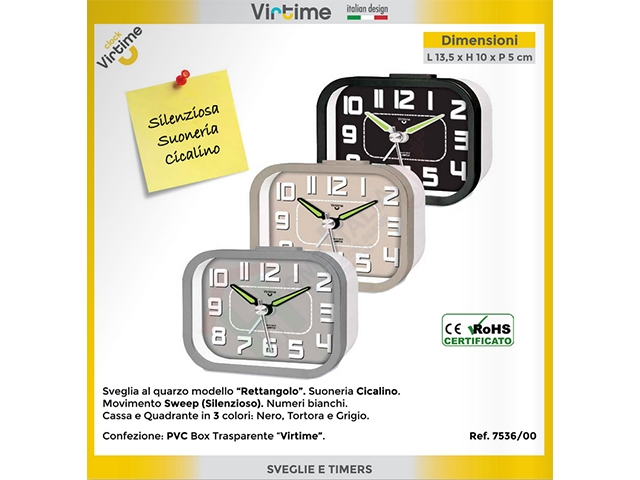 SVEGLIA SWEEP MVT+BIP RETTANG.7536/00