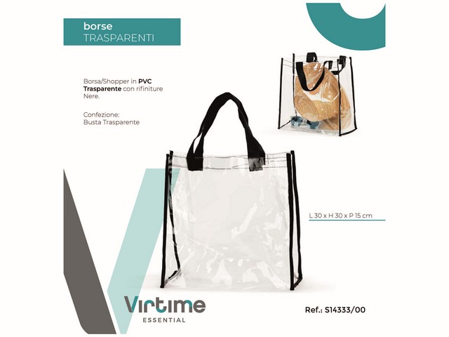 BORSA SHOPPER PVC 30X30X15 cm S14333/00