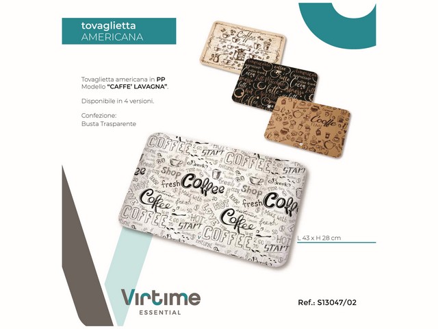 TOVAGLIETTA AMERICANA PP 43X28CM  S13047/02 CAFFE