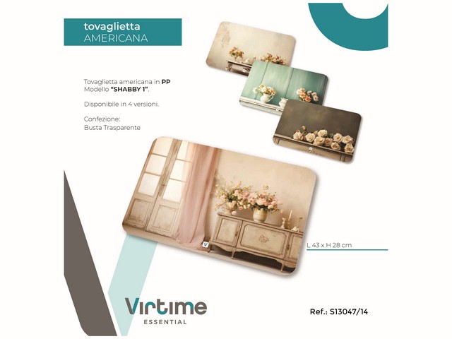 TOVAGLIETTA AMERICANA PP 43X28CM SHABBY 1 - 4C.ASS S13047/14