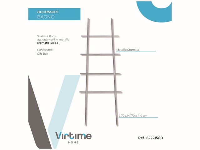 PORTAASCIUGAMANI SCALETTA CROMATA S22215/10