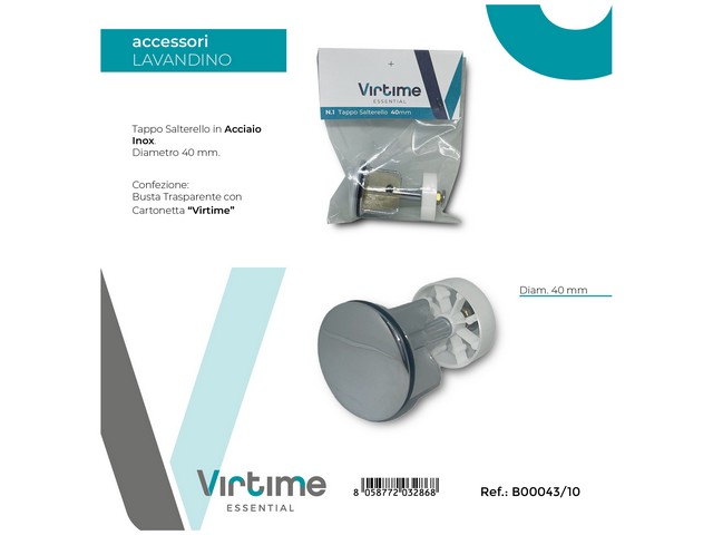 TAPPO SALTERELLO 40 MM PER LAVELLO  B00043/10