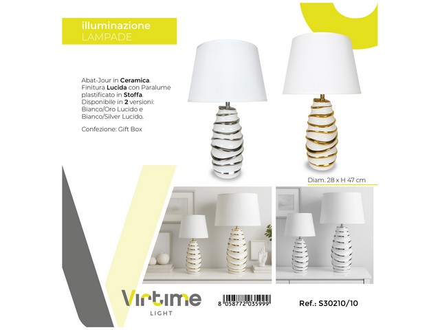 LAMPADA CERAMICA MEDIUM H 47 CM2 COLORI ASS. S30210/10
