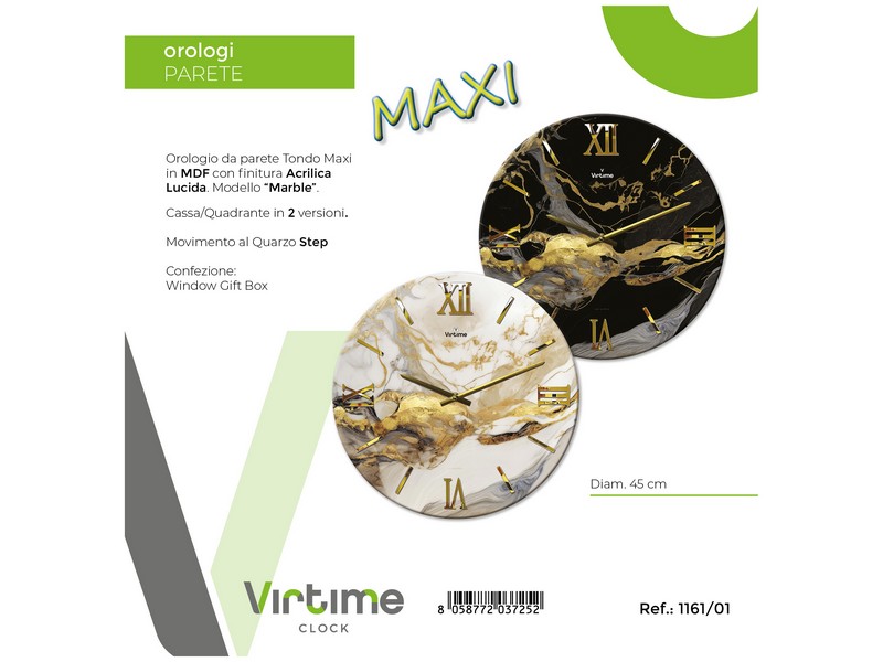 OROLOGIO MDF ACRYLIC D.45 MARBLE ASS. 1161/01