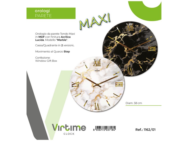 OROLOGIO MDF ACRYLIC D.58  MARBLE ASS. 1162/01