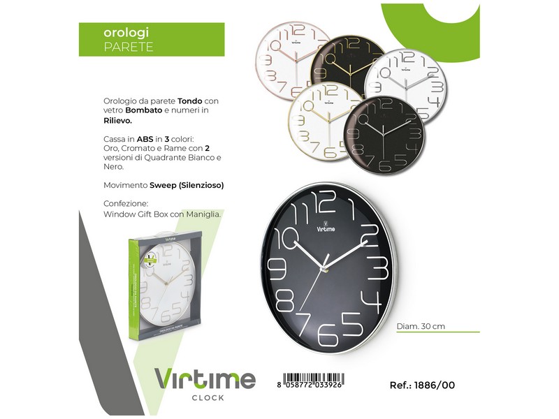OROLOGIO ABS DIAM.30 CM SWP MVTASSORTITI 1886/00