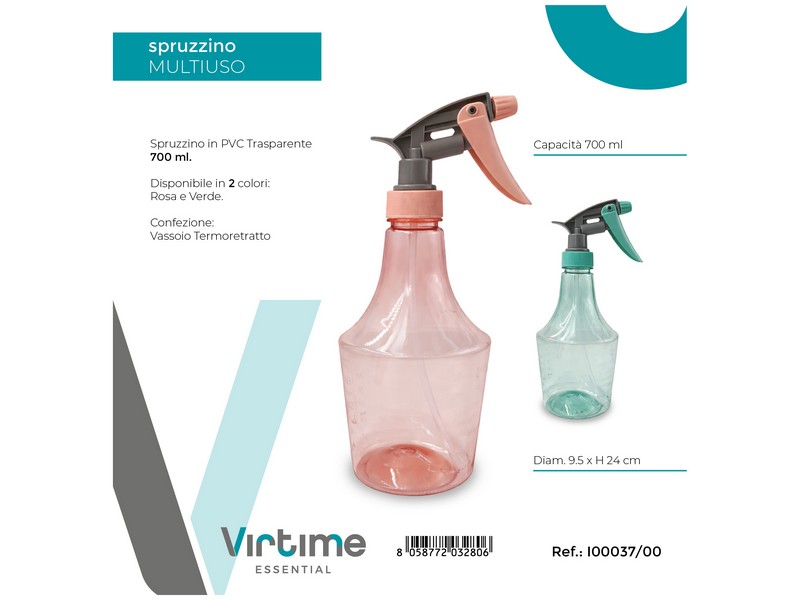 SPRUZZINO 700 ML - 25 X 10 CM -2 COL. ASS. I00037/00