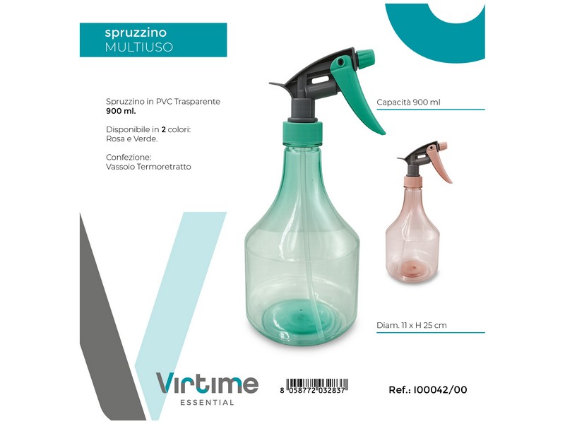 SPRUZZINO 900 ML - 25 X 11 CM -2 COL. ASS I00042/00