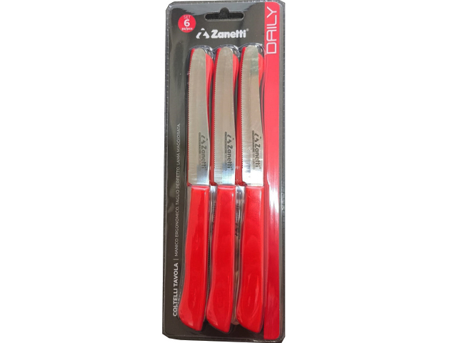 COLTELLO DAILY 6 PZ ROSSO